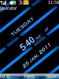 Black Blue Clock -  1