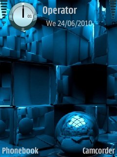 Blue 3d Ball -  1