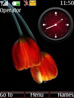 Flowers Clock Analog -  1
