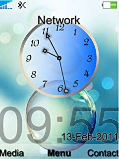 Blue Analog Clock -  1