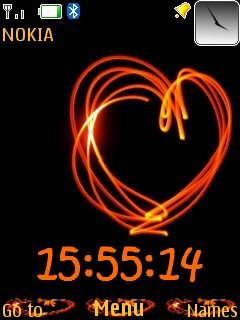 Neon Heart Clock -  1