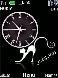 cat clock -  1