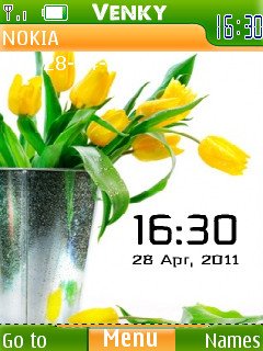 Tulips Clock -  1