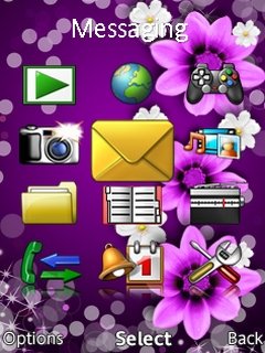 Purple Flowers Clock -  2