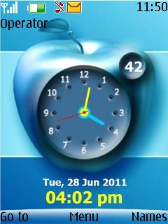 Apple Blue Clock -  1