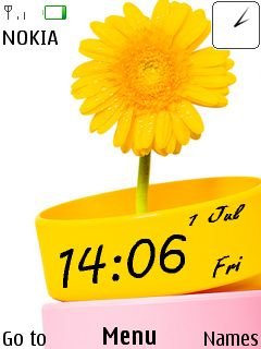 Yellow Flower Clock -  1