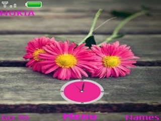 Pink Analog Clock -  1