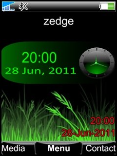 3d Grass Dual Clock -  1