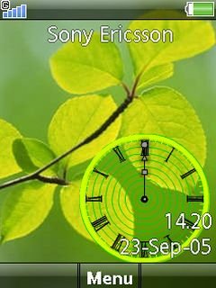 Green Leaf Clock -  1