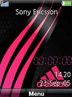 Pink Adidas Clock -  1
