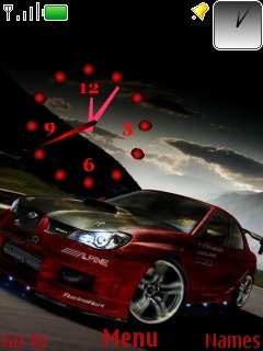 Red Car Clock -  1