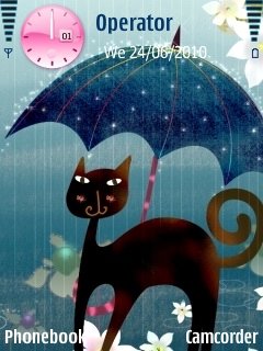 Cat Under Umbrella -  1