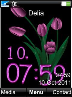 Tulips Clock -  1