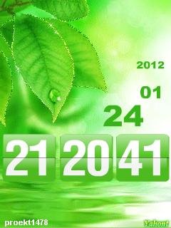 Green Leaves Clock -  1