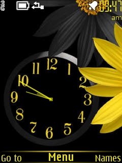 Flower Analog Clock -  1