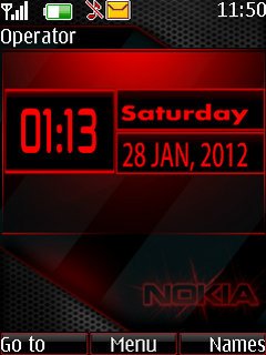 Red Nokia Clock -  1