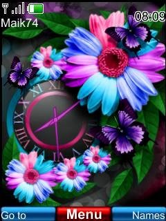 Flowers Clock -  1