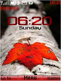 Autumn Clock Red -  1