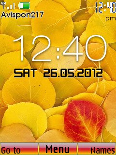 Leaves Clock -  1