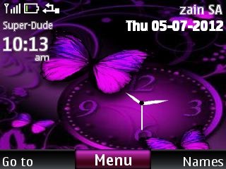 Purple Flower Clock -  1