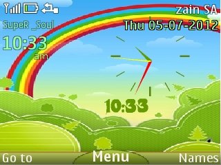 Rainbow Dual Clock -  1