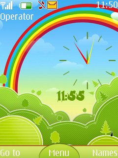 Rainbow Clock  -  1