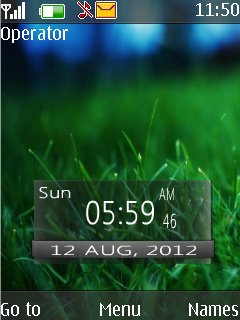 Grass digital clock -  1