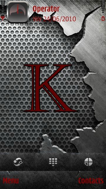 Letter K carbon -  1