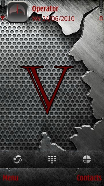 Letter V carbon -  1