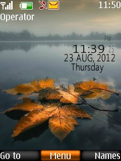 Autumn digital clock -  1