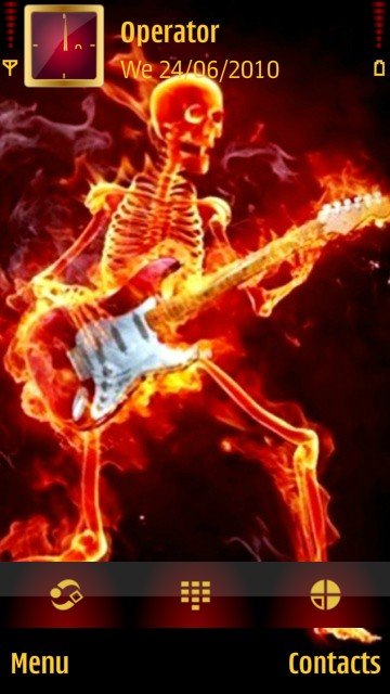 Skeleton on fire -  1