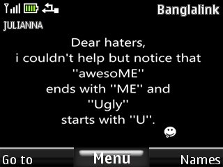 Dear haters -  1